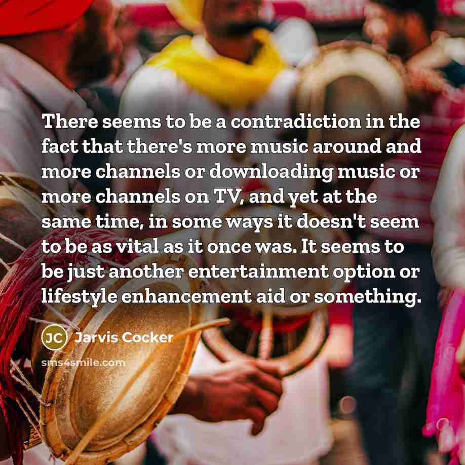 “There seems to be a contradiction in the fact that…” quote by Jarvis Cocker