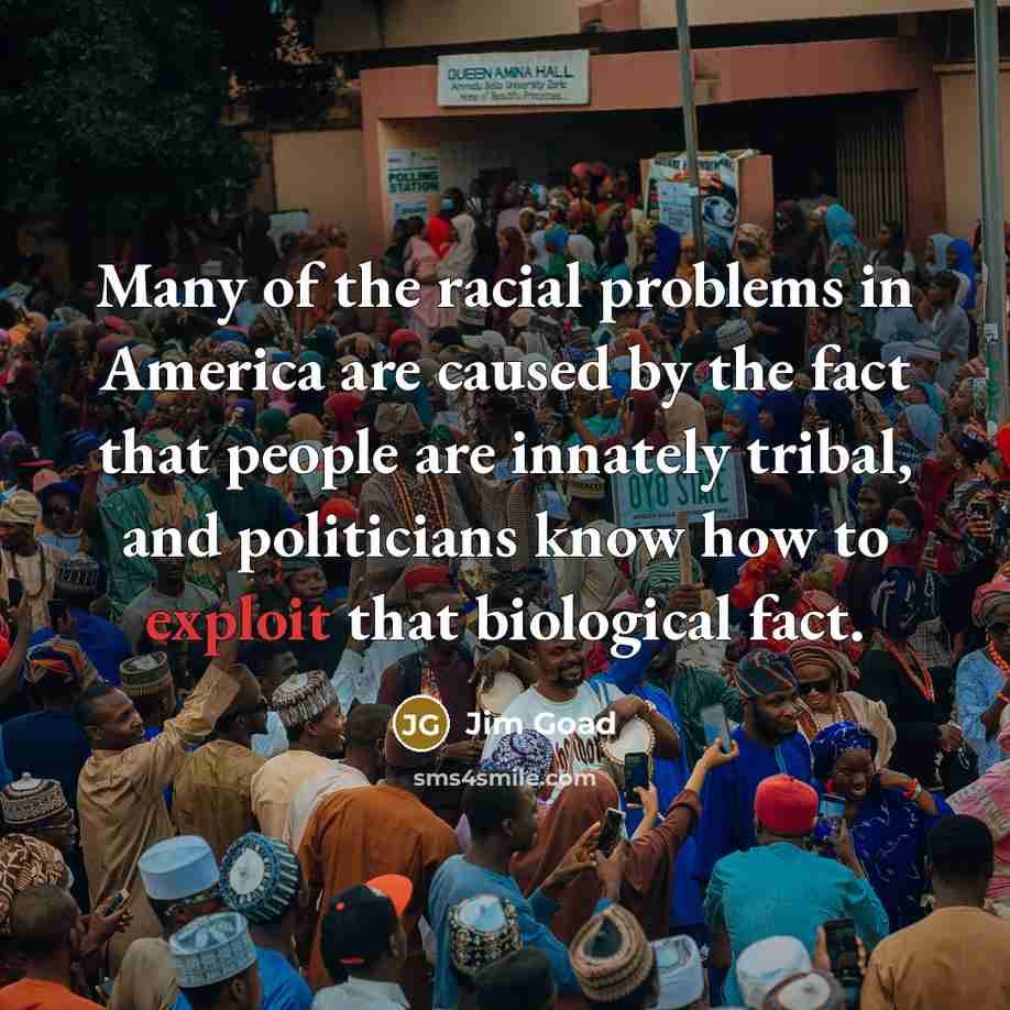 “Many of the racial problems in America are caused by…” quote by Jim Goad