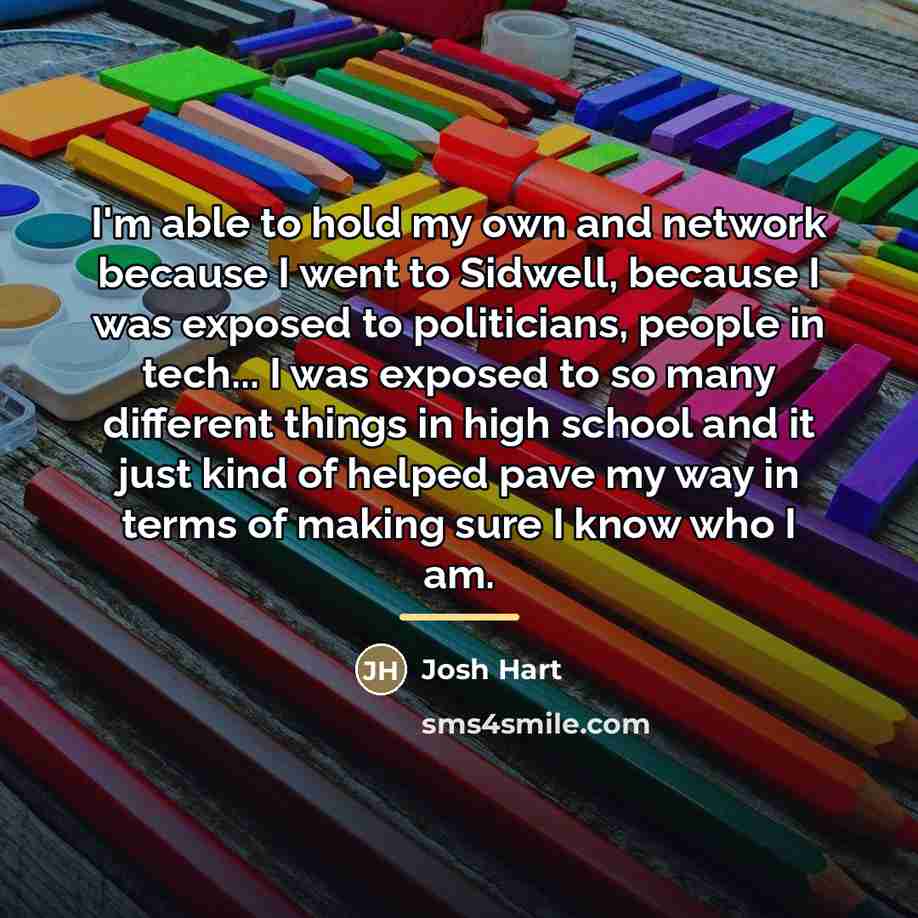 “I'm able to hold my own and network because I…” quote by Josh Hart