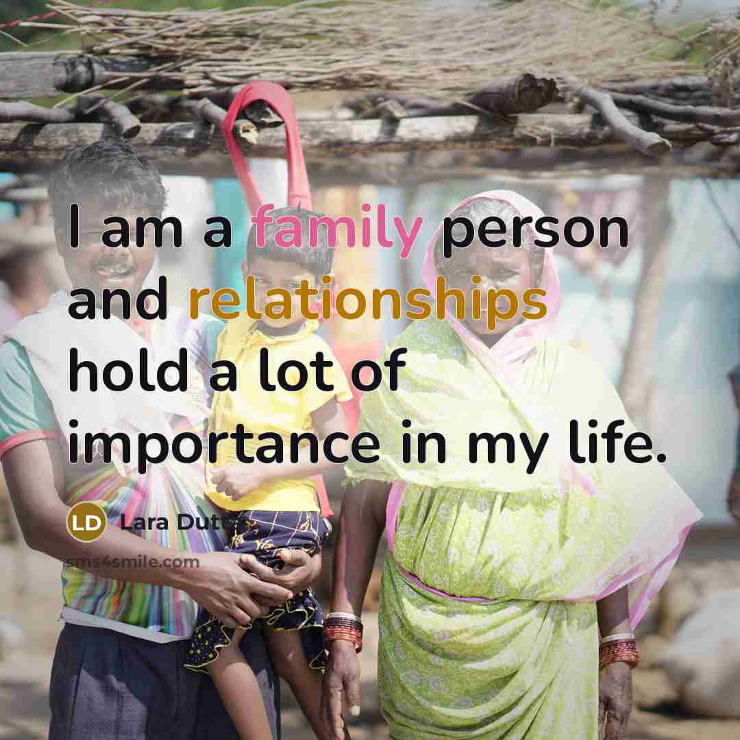 “I am a family person and relationships hold a lot…” quote by Lara Dutta
