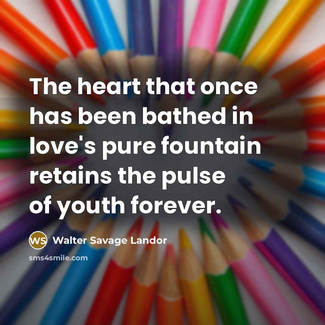 “The heart that once has been bathed in love's pure…” quote by Walter Savage Landor