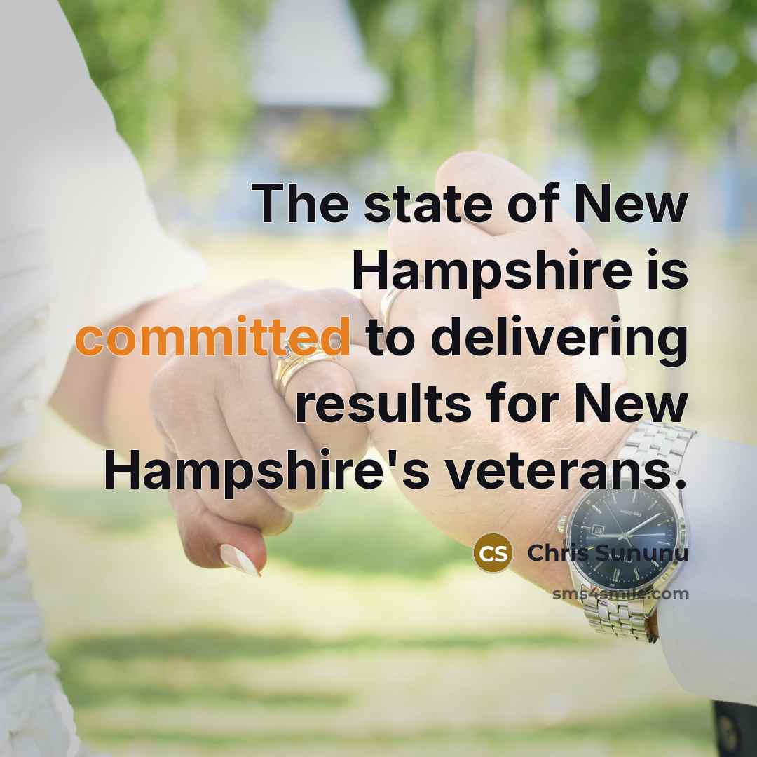 “The state of New Hampshire is committed to delivering results…” quote by Chris Sununu