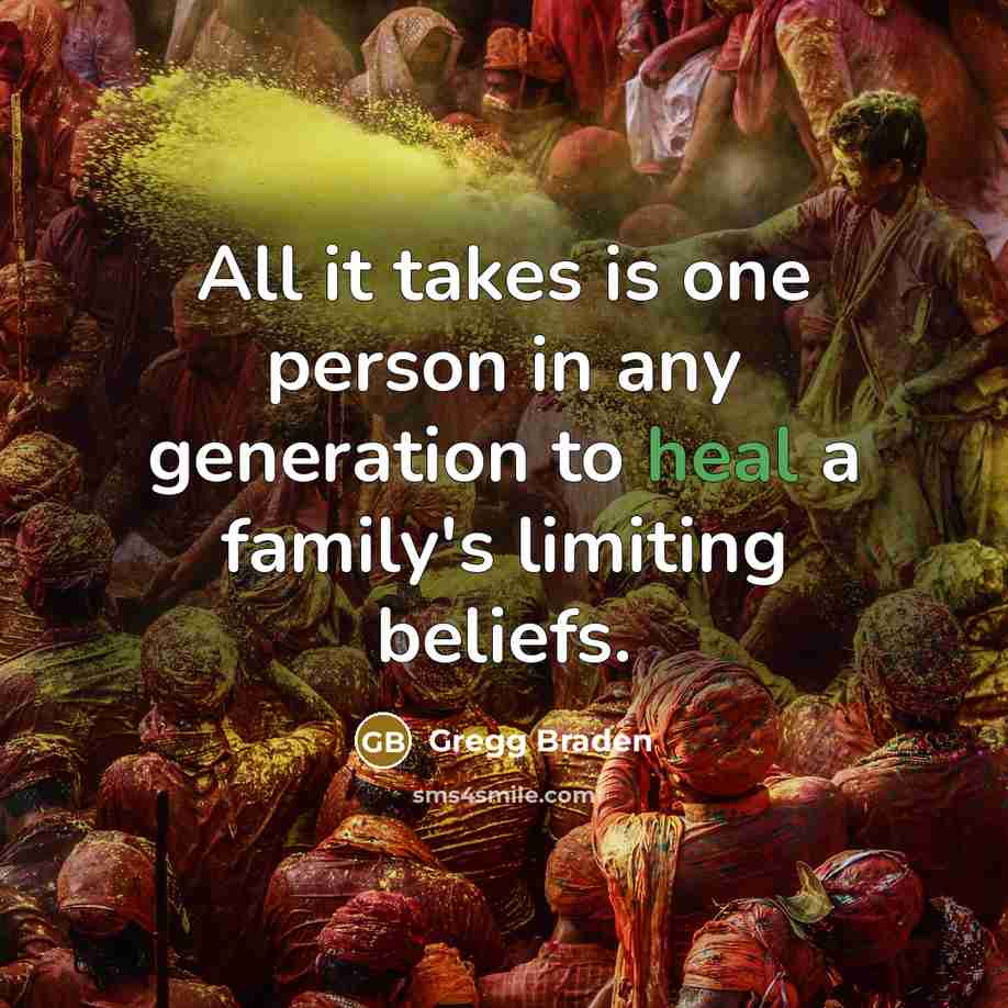 “All it takes is one person in any generation to…” quote by Gregg Braden