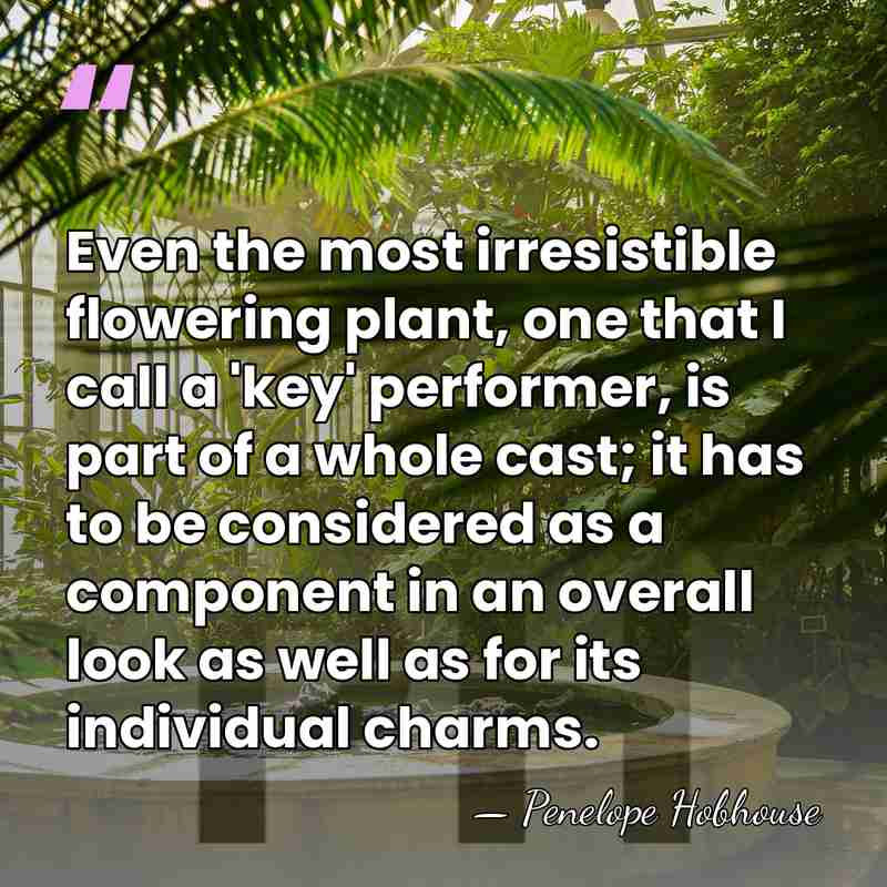 Even the most irresistible flowering plant, one that I call a 'key'&hellip; - Penelope Hobhouse
