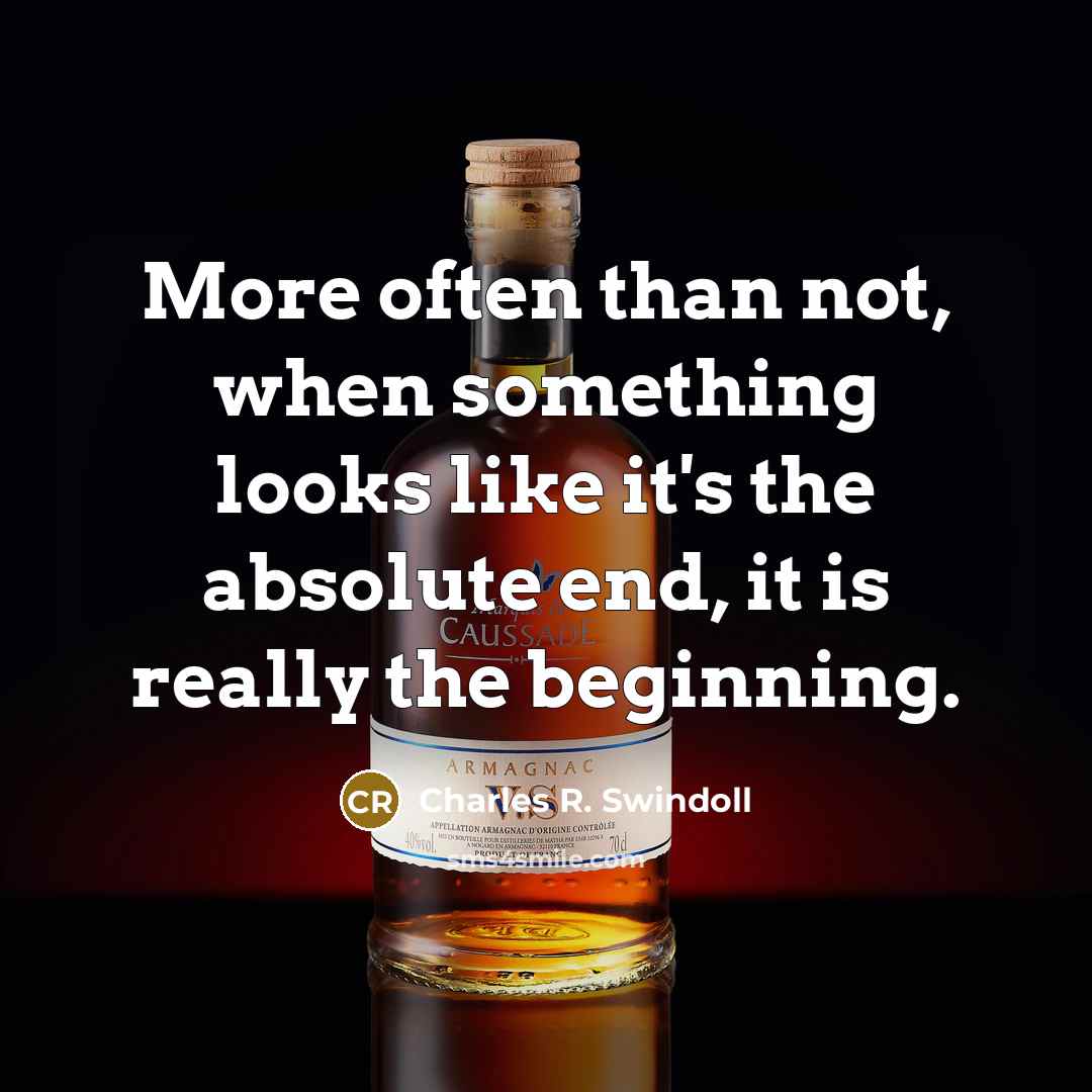 “More often than not, when something looks like it's the…” quote by Charles R. Swindoll