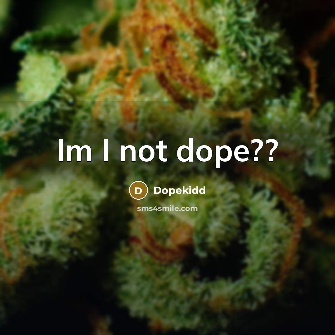 “Im I not dope??” quote by Dopekidd