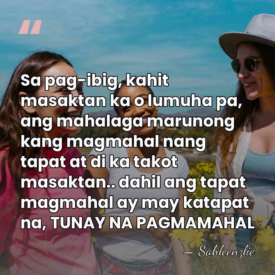 Sa pag-ibig, kahit masaktan ka o lumuha pa, ang mahalaga marunong kang&hellip; - Sahleenzlie