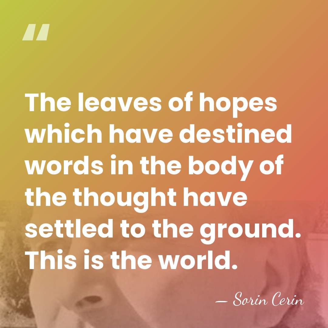 The leaves of hopes which have destined words in the body of&hellip; - Sorin Cerin