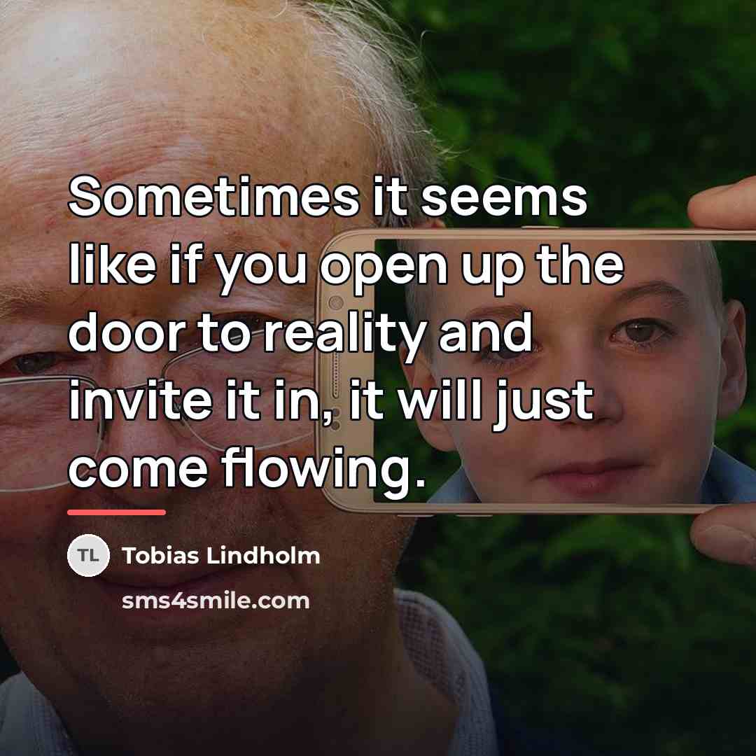 “Sometimes it seems like if you open up the door…” quote by Tobias Lindholm