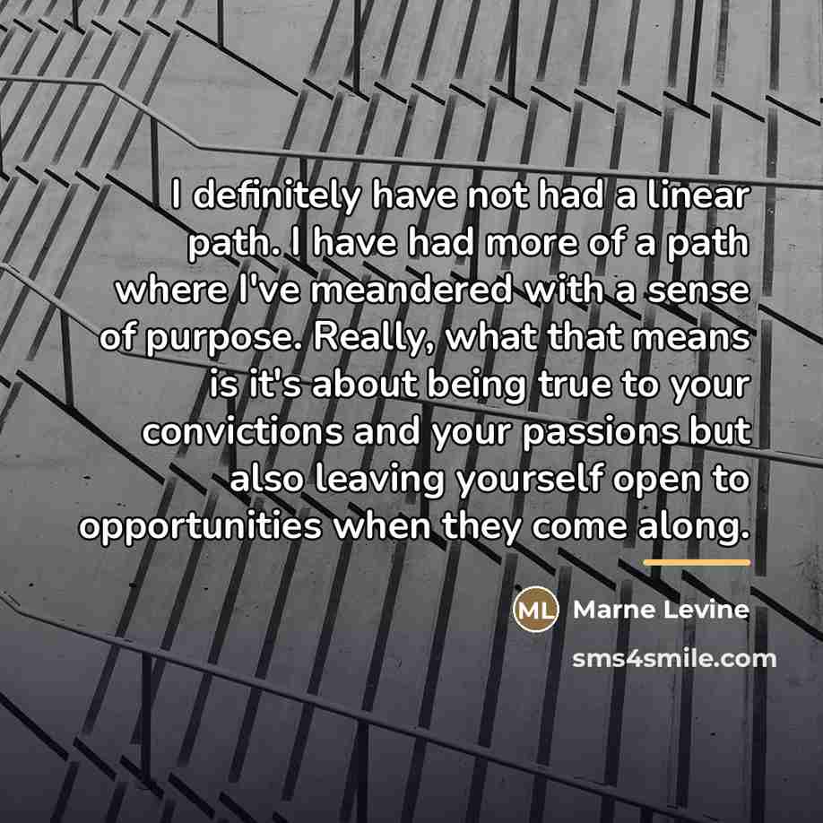 “I definitely have not had a linear path. I have…” quote by Marne Levine