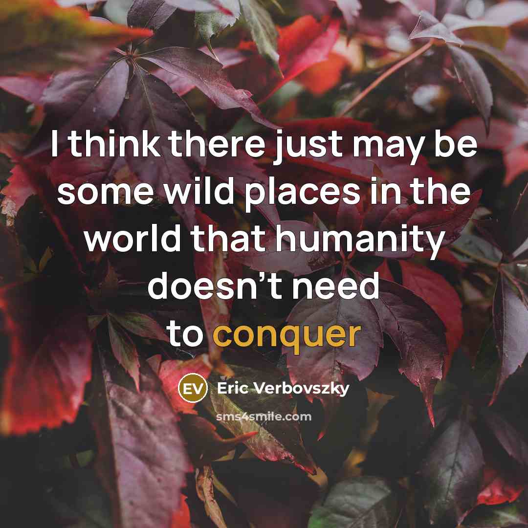 “I think there just may be some wild places in…” quote by Eric Verbovszky