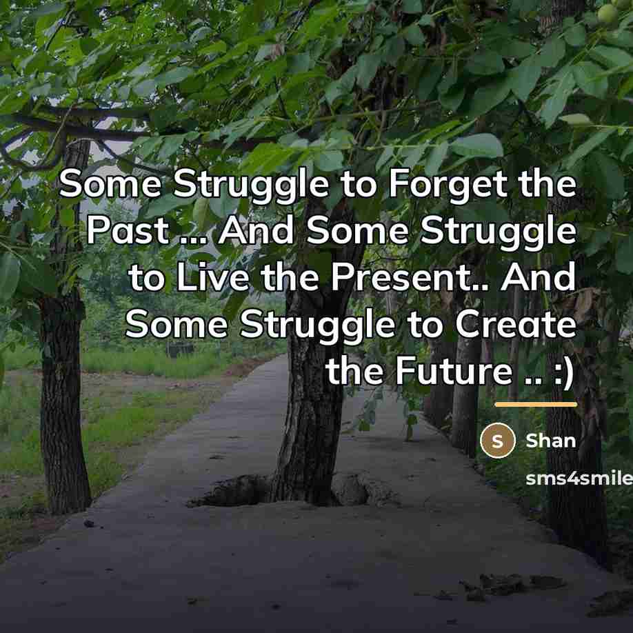 “Some Struggle to Forget the Past ... And Some Struggle…” quote by Shan