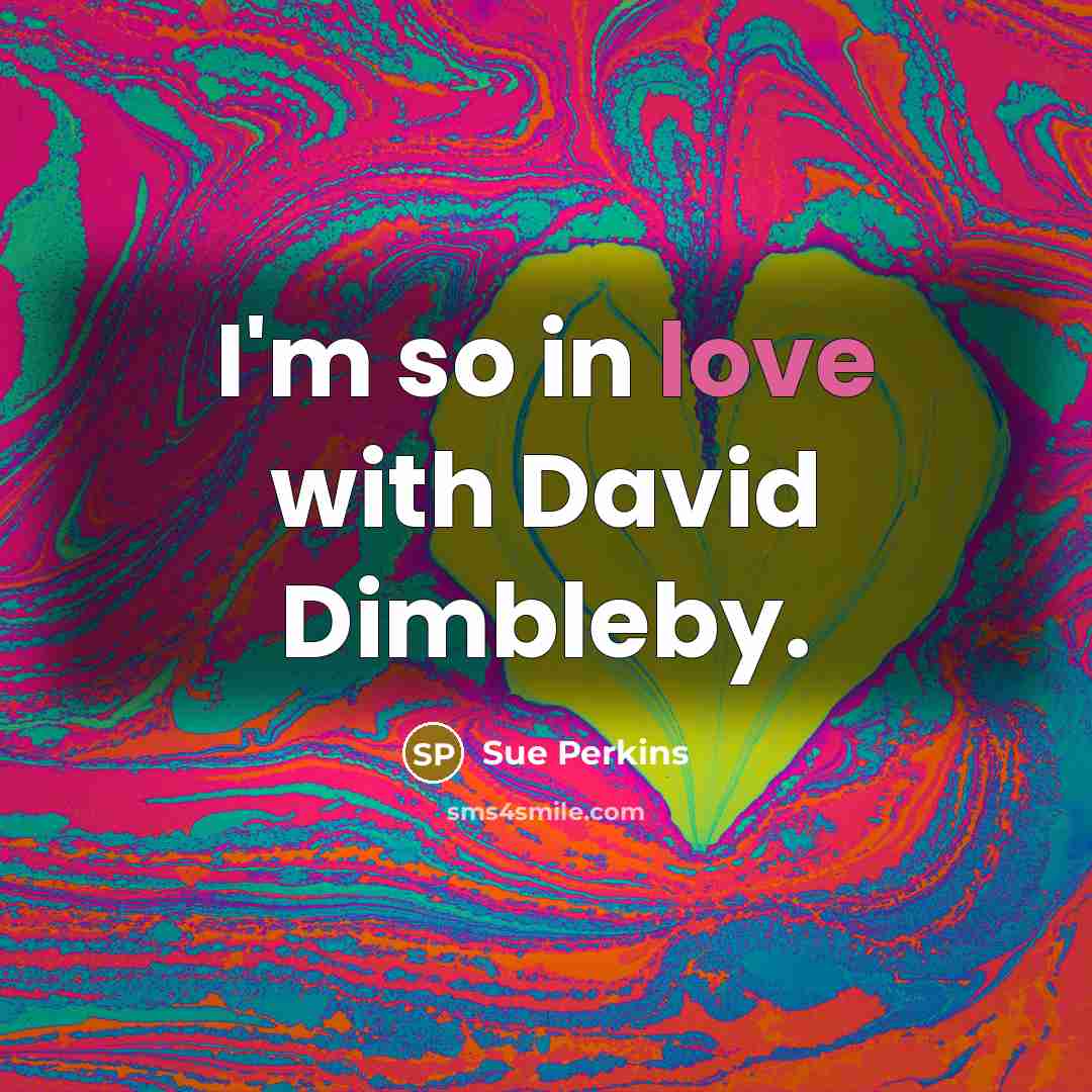 “I'm so in love with David Dimbleby.…” quote by Sue Perkins