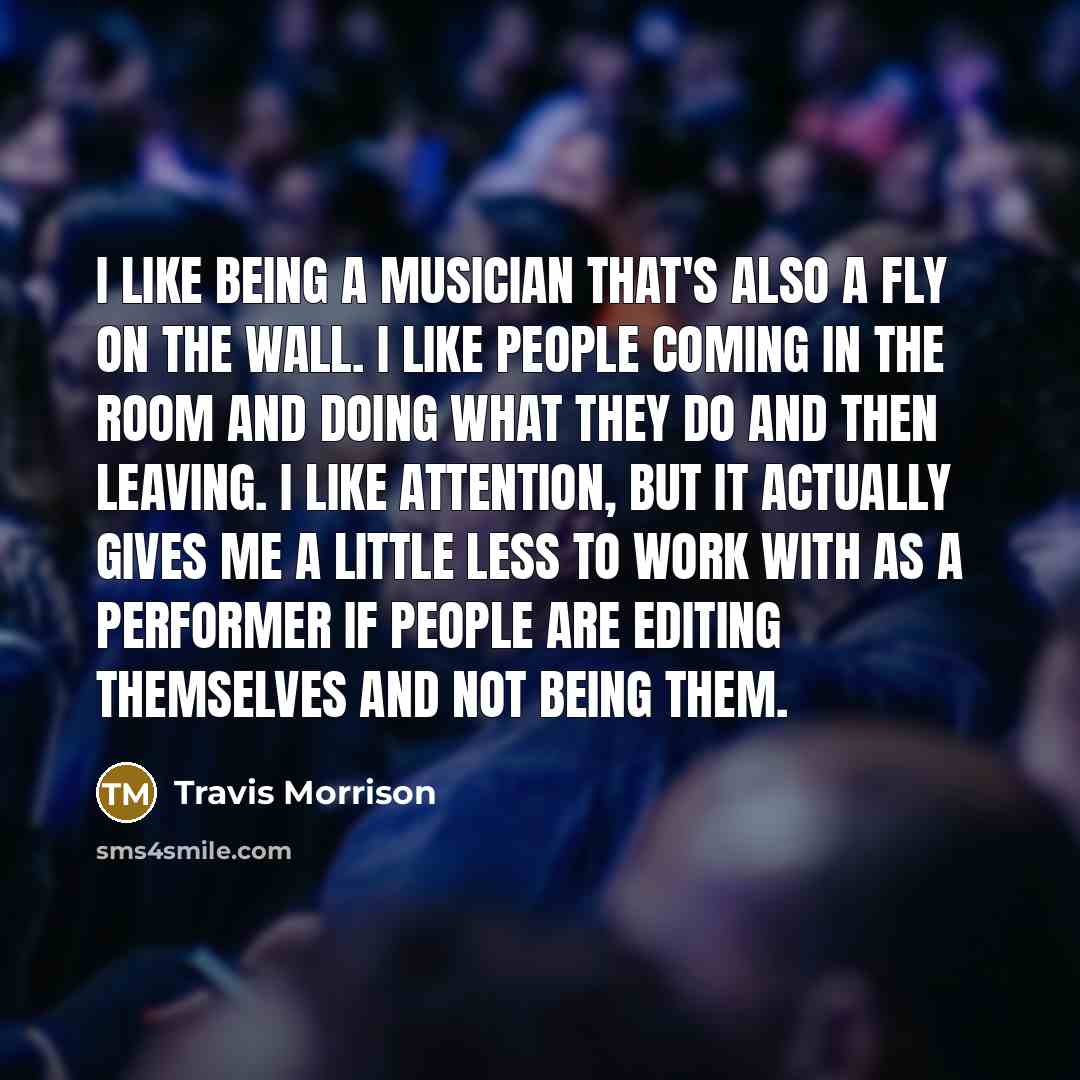 “I like being a musician that's also a fly on…” quote by Travis Morrison