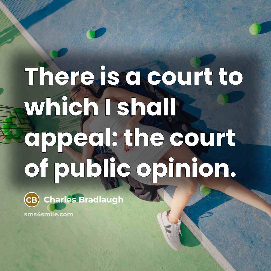 “There is a court to which I shall appeal: the…” quote by Charles Bradlaugh