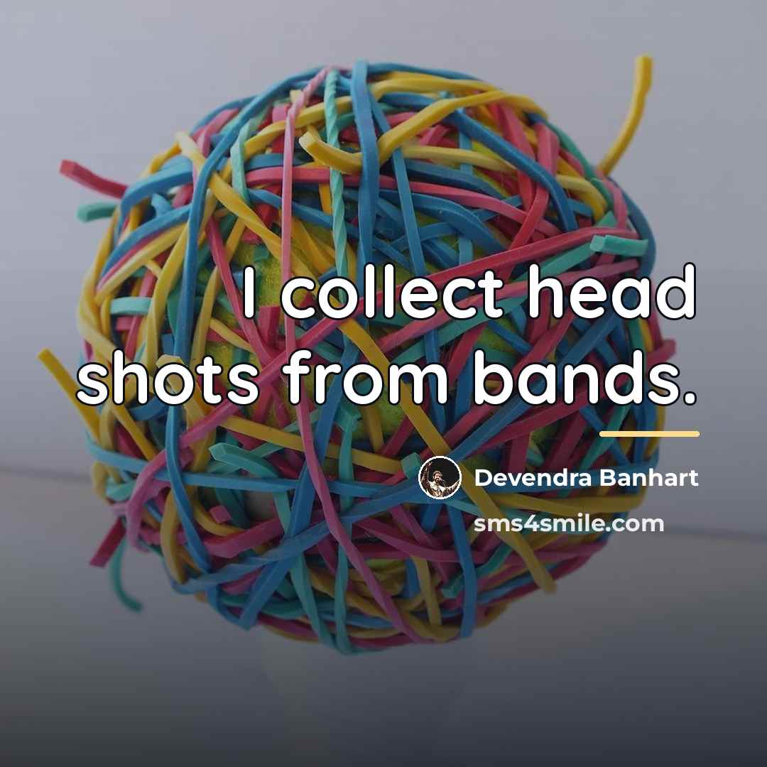 “I collect head shots from bands.…” quote by Devendra Banhart