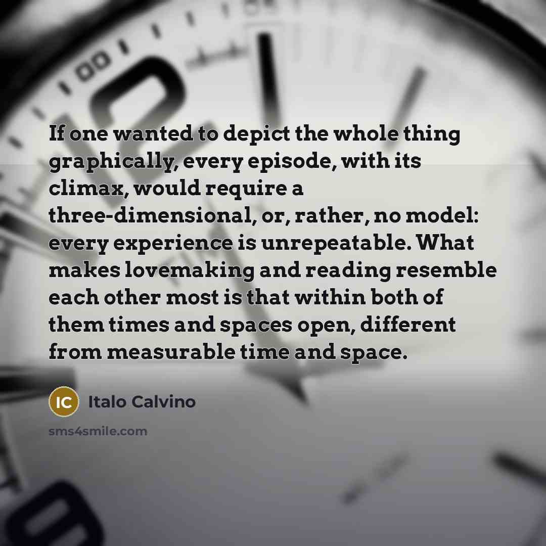 “If one wanted to depict the whole thing graphically, every…” quote by Italo Calvino