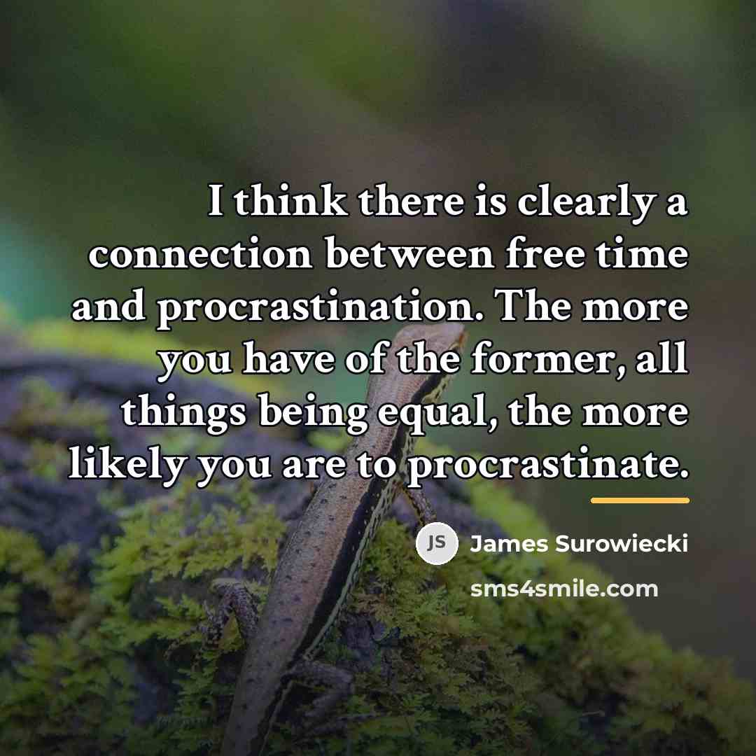 “I think there is clearly a connection between free time…” quote by James Surowiecki