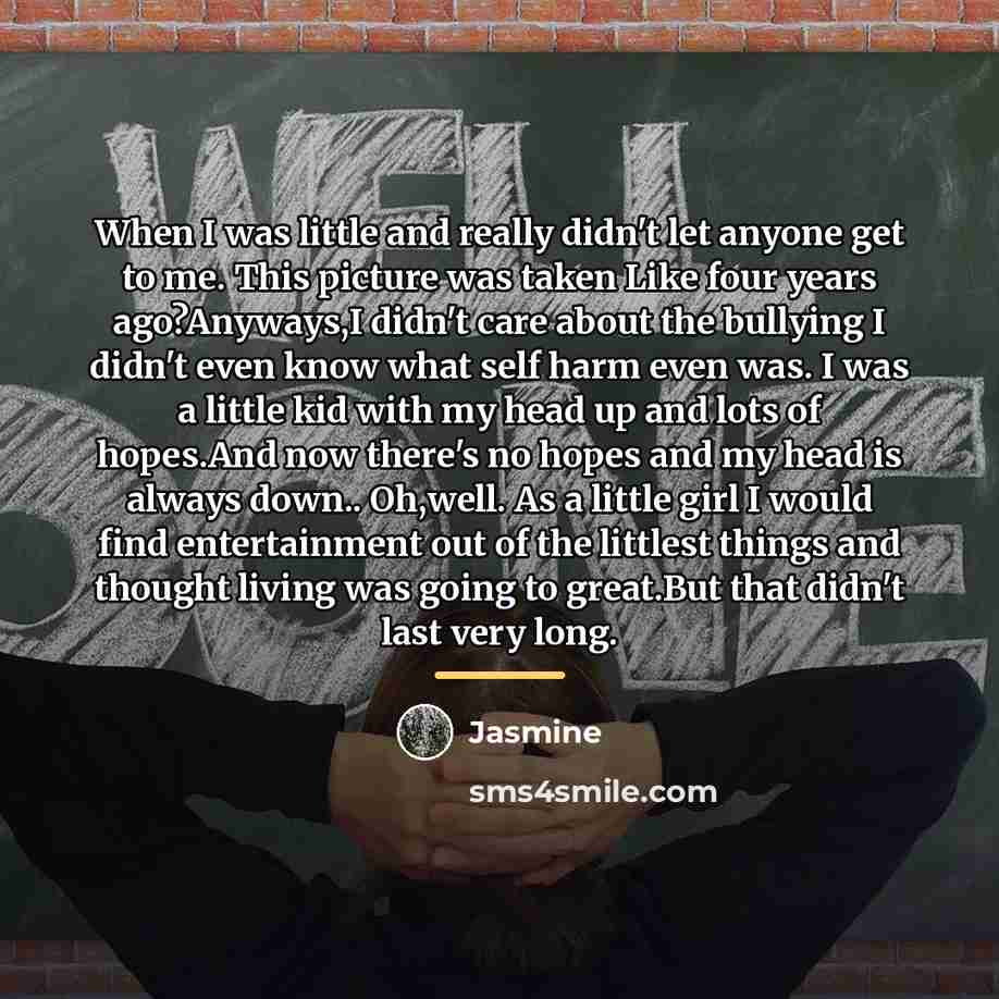 “When I was little and really didn't let anyone get…” quote by Jasmine
