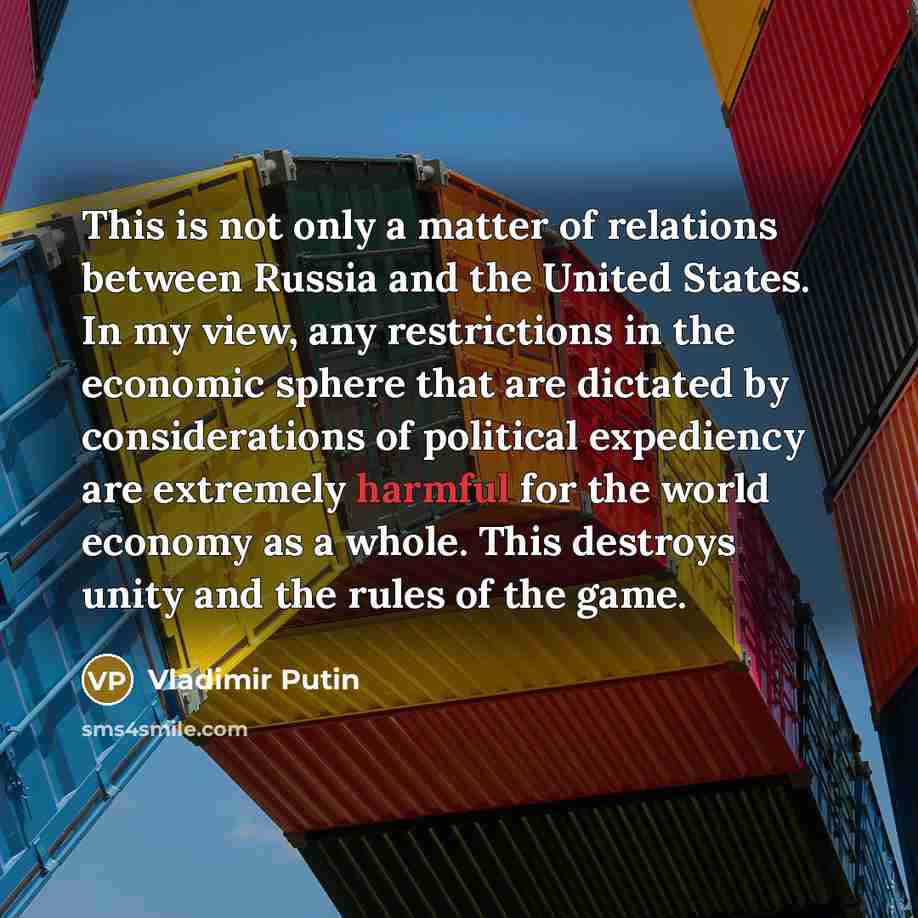 “This is not only a matter of relations between Russia…” quote by Vladimir Putin