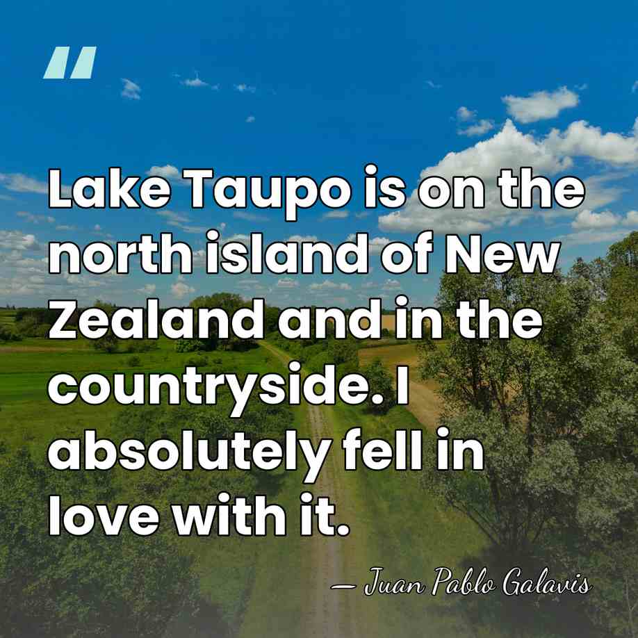 Lake Taupo is on the north island of New Zealand and in&hellip; - Juan Pablo Galavis