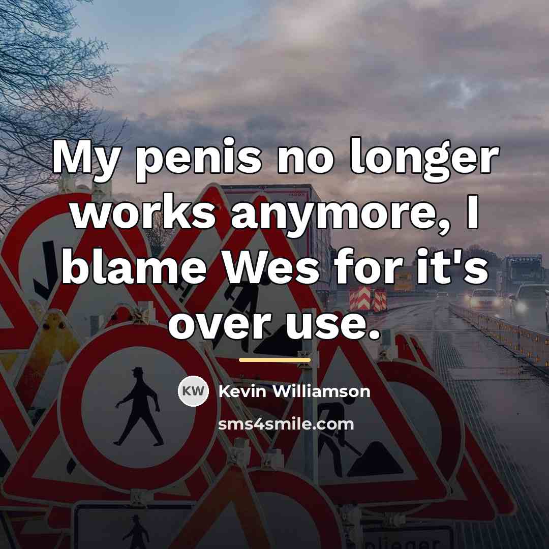 “My penis no longer works anymore, I blame Wes for…” quote by Kevin Williamson