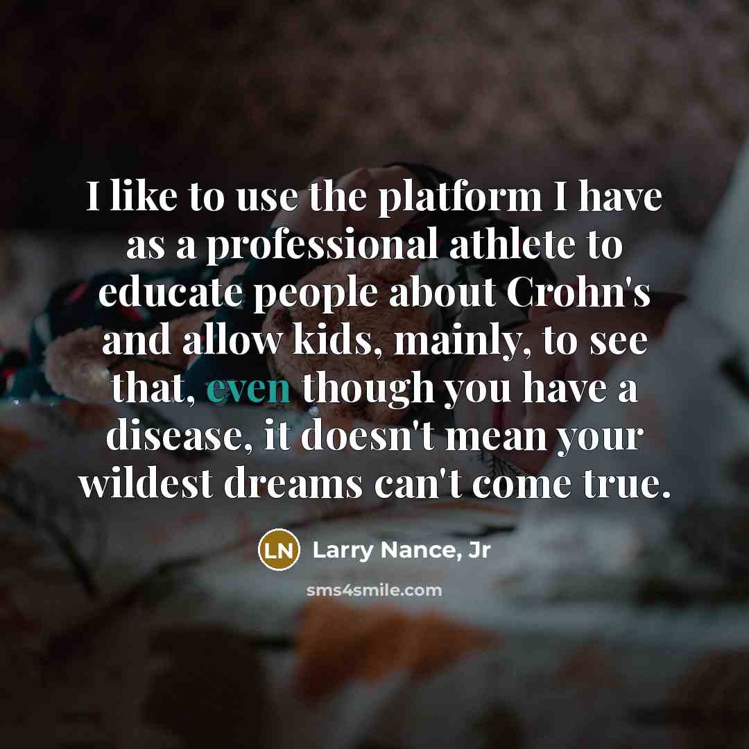 “I like to use the platform I have as a…” quote by Larry Nance, Jr