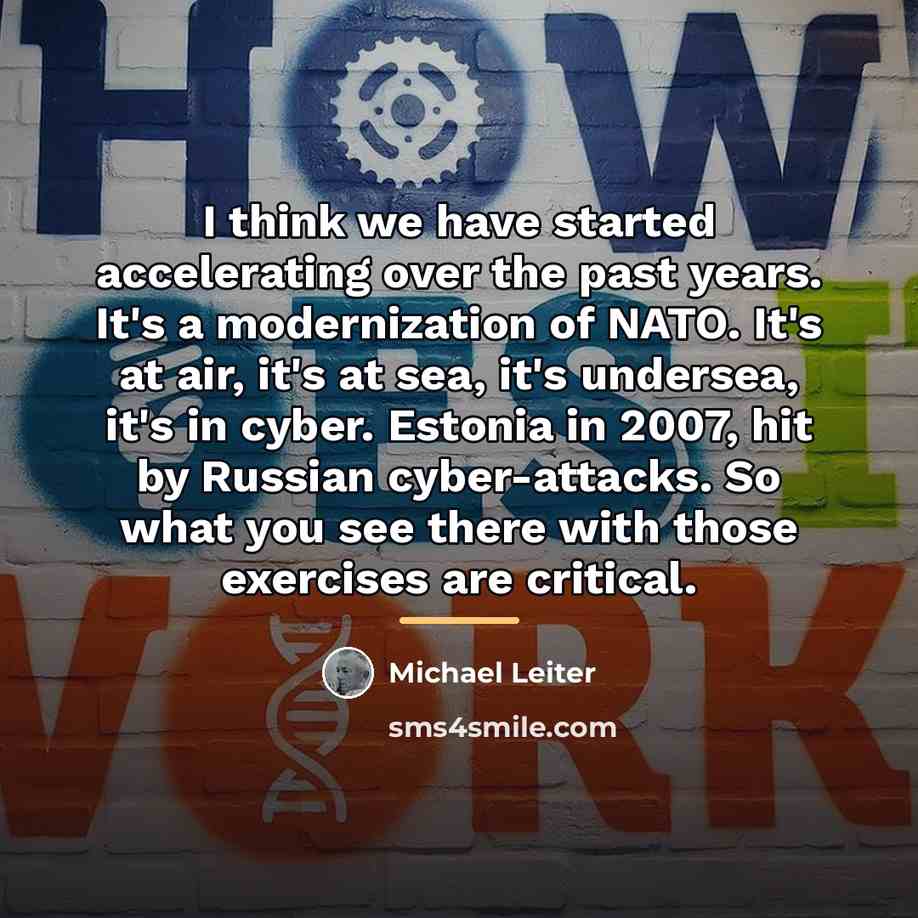 “I think we have started accelerating over the past years.…” quote by Michael Leiter