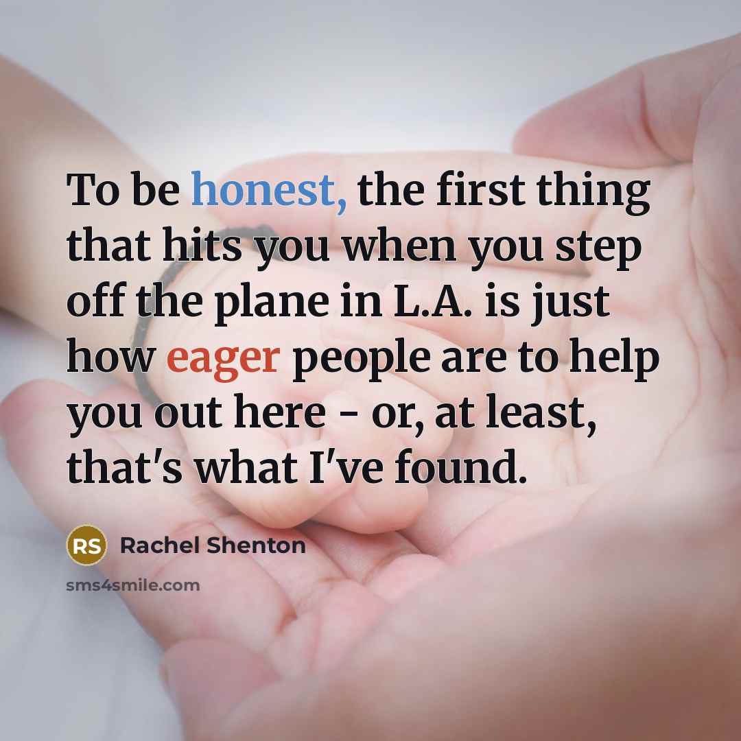 “To be honest, the first thing that hits you when…” quote by Rachel Shenton