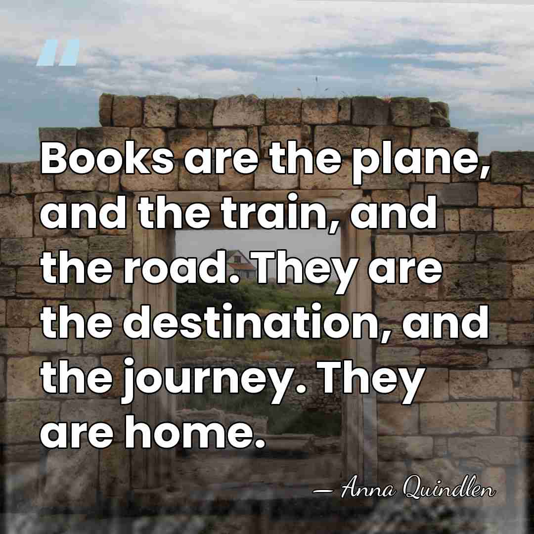 Books are the plane, and the train, and the road. They are&hellip; - Anna Quindlen