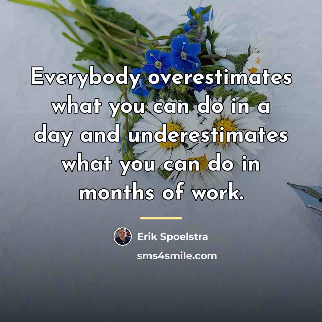 “Everybody overestimates what you can do in a day and…” quote by Erik Spoelstra