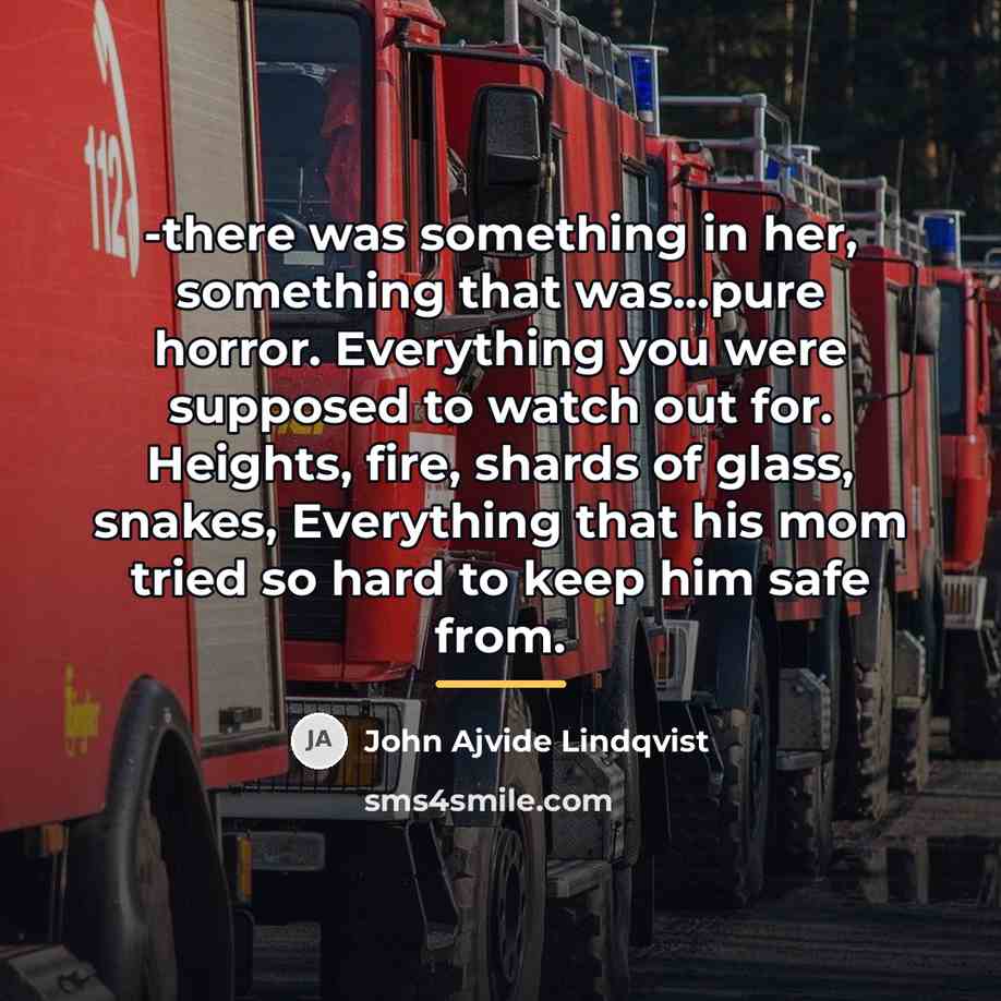 “-there was something in her, something that was...pure horror. Everything…” quote by John Ajvide Lindqvist