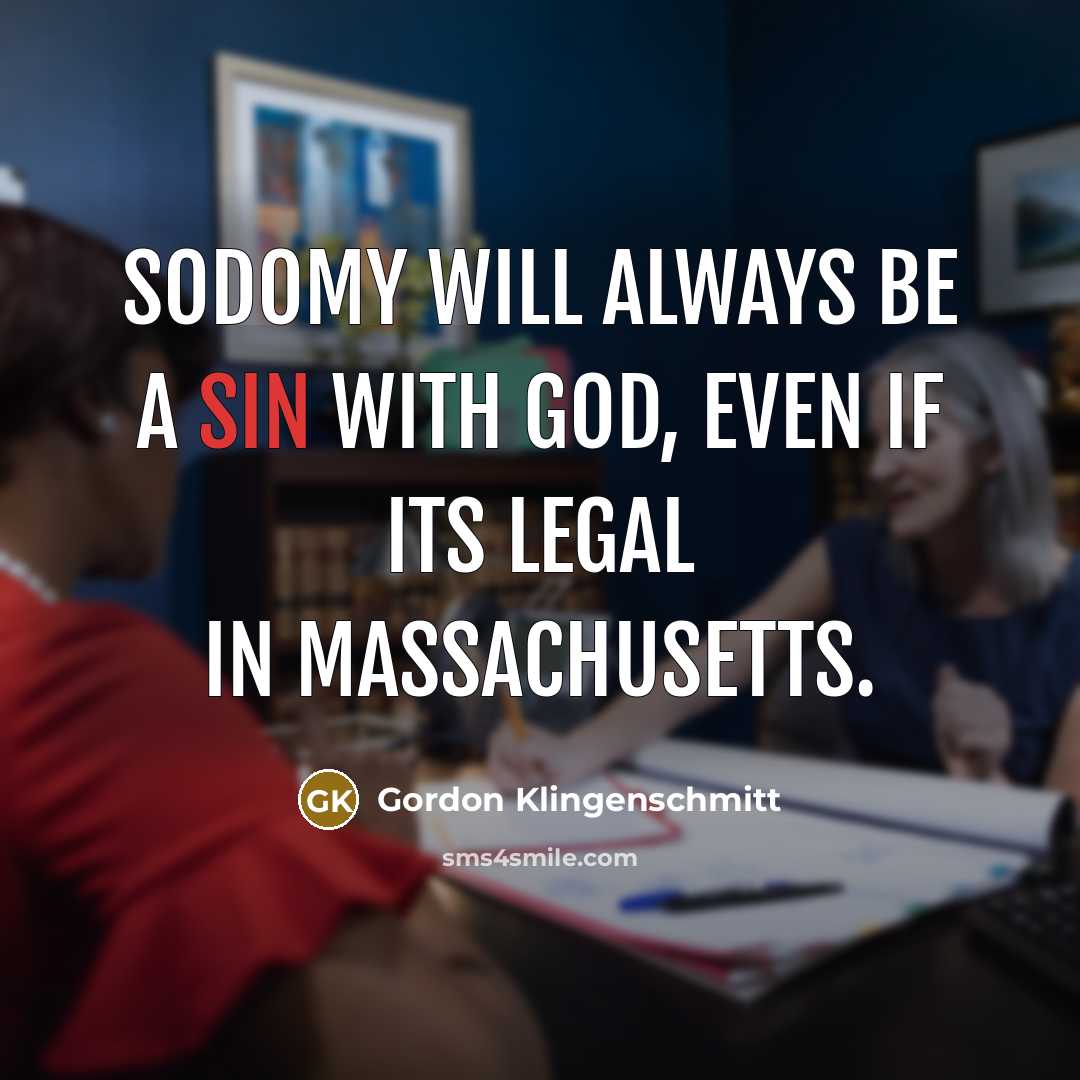 “Sodomy will always be a sin with god, even if…” quote by Gordon Klingenschmitt