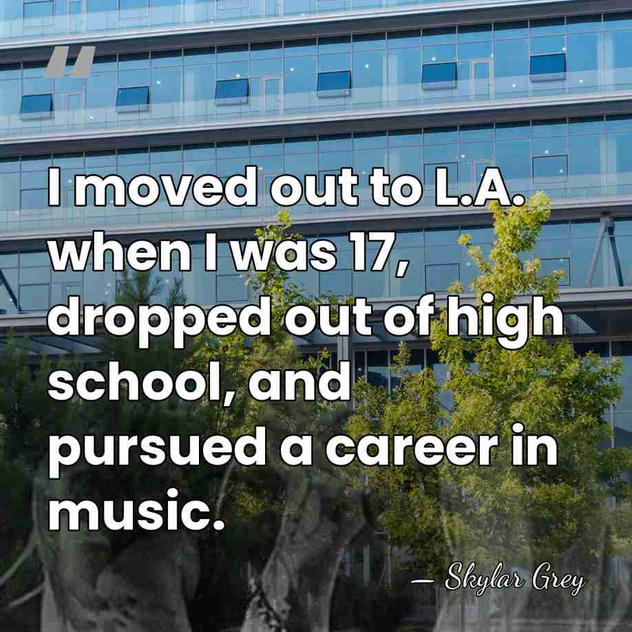 I moved out to L.A. when I was 17, dropped out of&hellip; - Skylar Grey