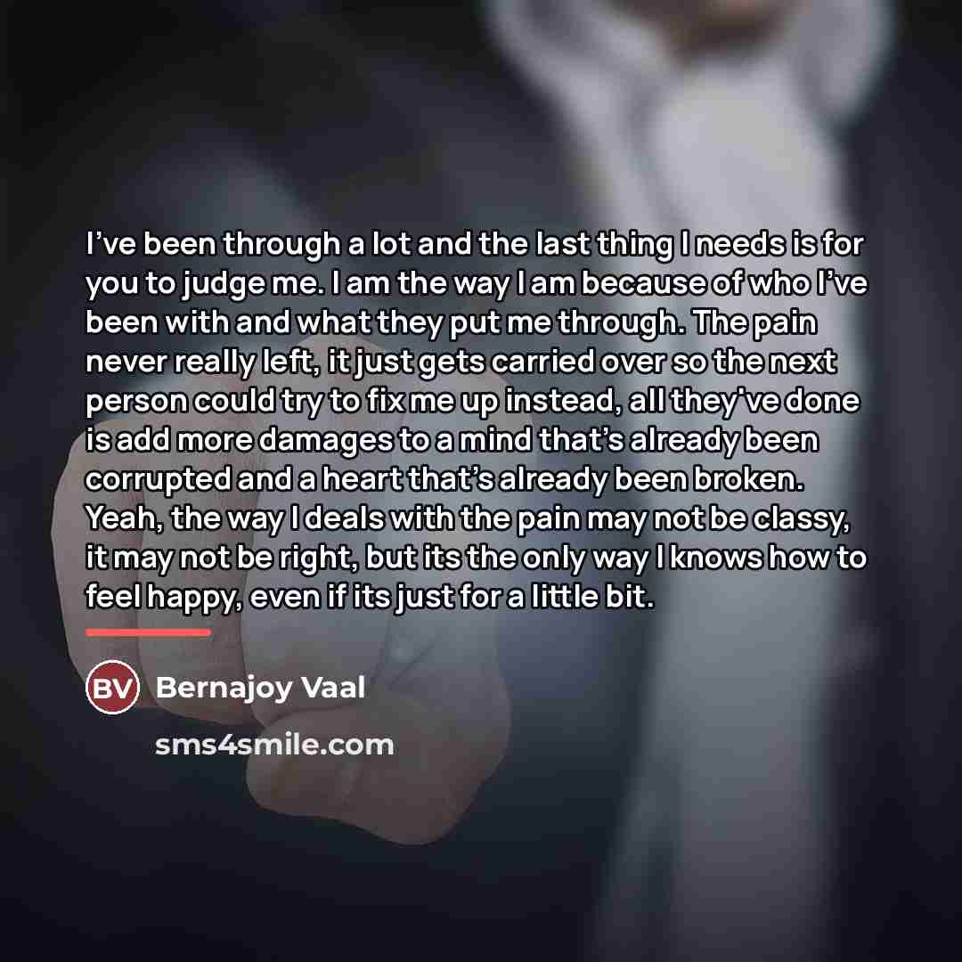 “I've been through a lot and the last thing I…” quote by Bernajoy Vaal