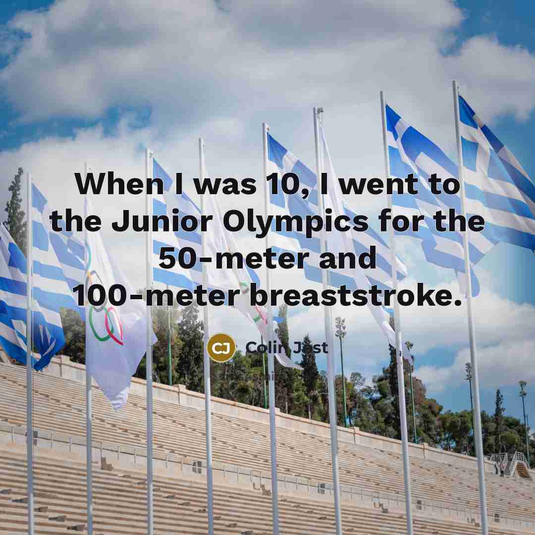 “When I was 10, I went to the Junior Olympics…” quote by Colin Jost