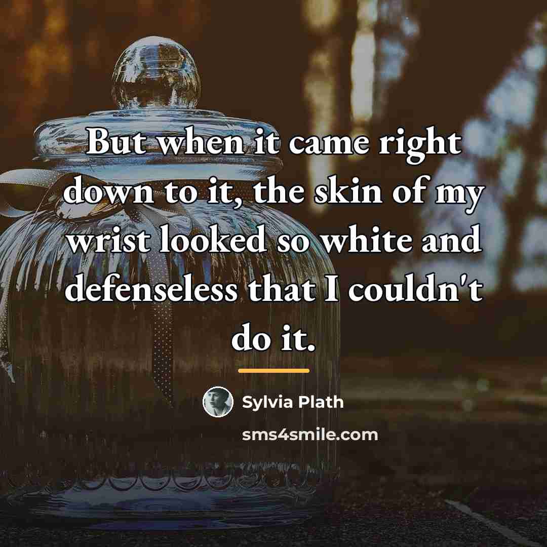 “But when it came right down to it, the skin…” quote by Sylvia Plath