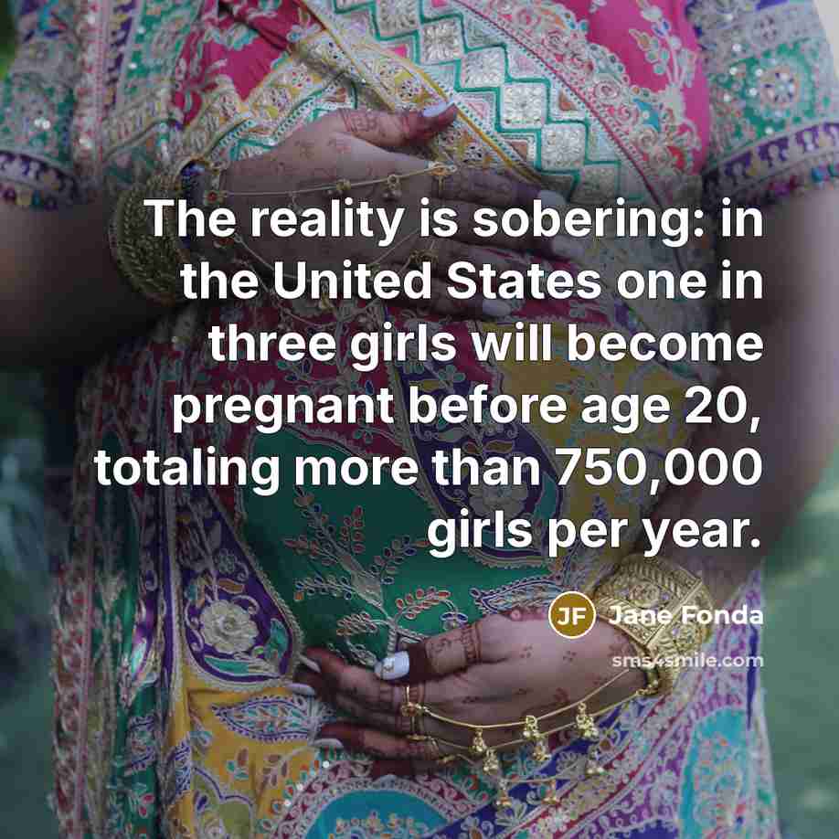 “The reality is sobering: in the United States one in…” quote by Jane Fonda