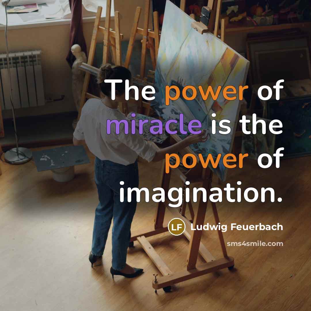 “The power of miracle is the power of imagination.…” quote by Ludwig Feuerbach