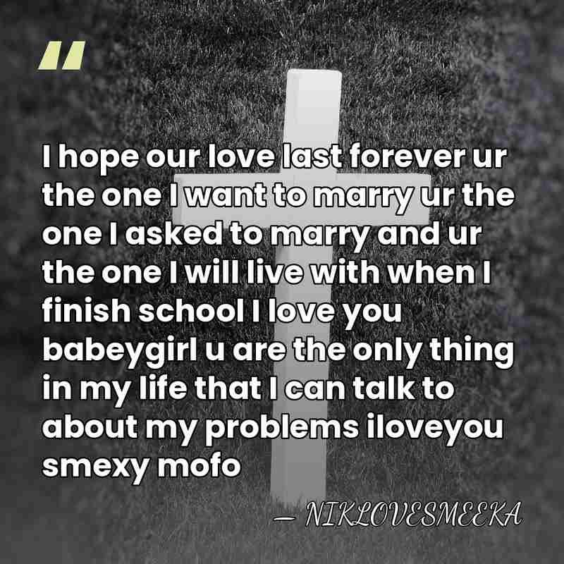 I hope our love last forever ur the one I want to&hellip; - NIKLOVESMEEKA