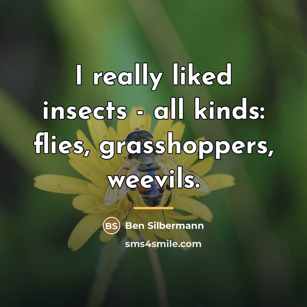 “I really liked insects - all kinds: flies, grasshoppers, weevils.…” quote by Ben Silbermann