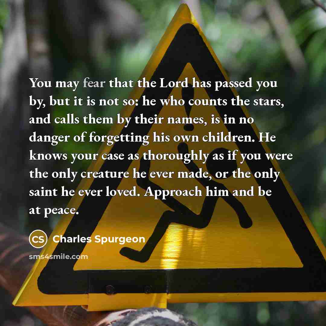 “You may fear that the Lord has passed you by,…” quote by Charles Spurgeon