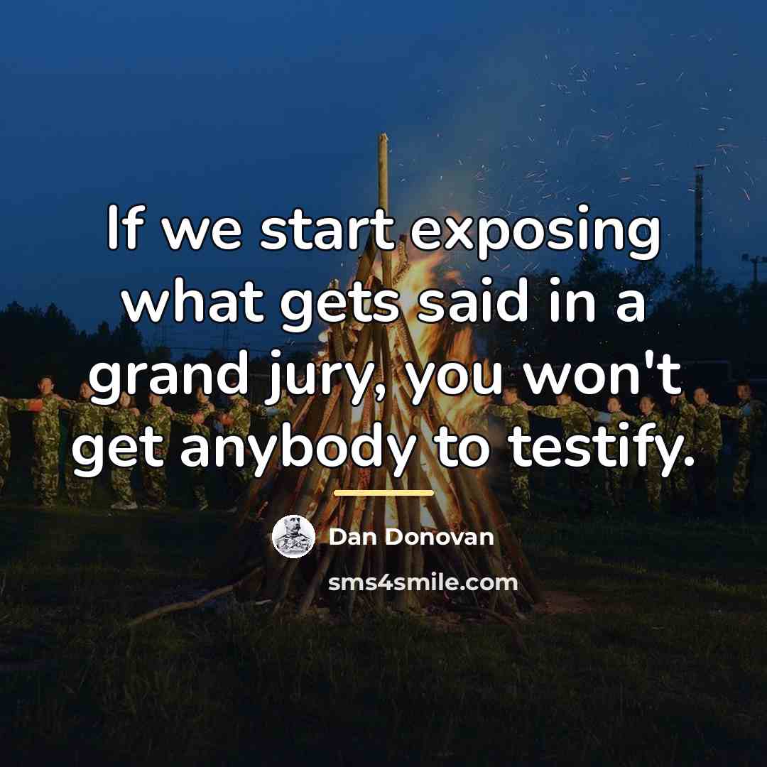“If we start exposing what gets said in a grand…” quote by Dan Donovan