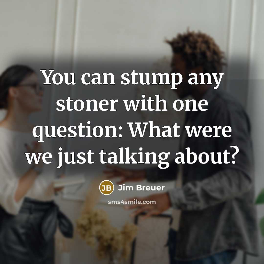 “You can stump any stoner with one question: What were…” quote by Jim Breuer