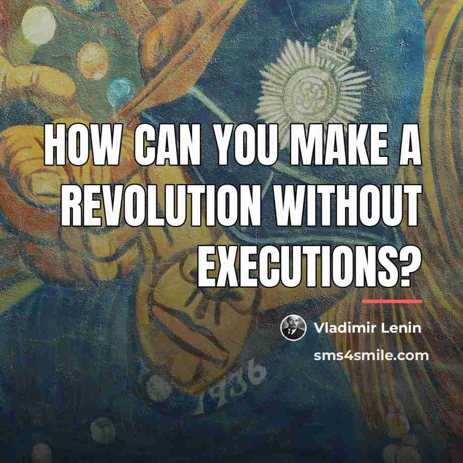 “How can you make a revolution without executions?…” quote by Vladimir Lenin