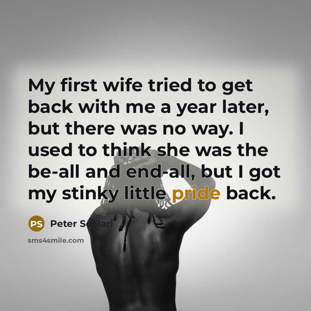 “My first wife tried to get back with me a…” quote by Peter Scolari