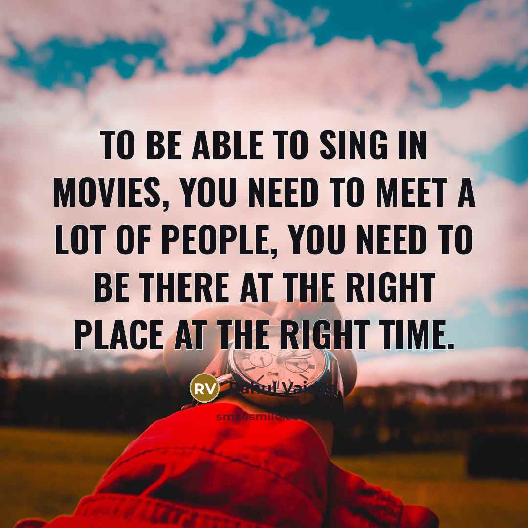 “To be able to sing in movies, you need to…” quote by Rahul Vaidya