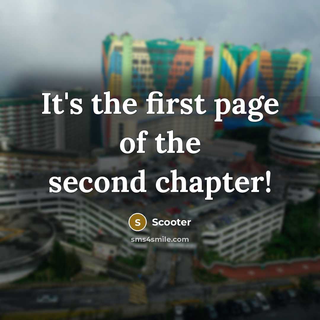 “It's the first page of the second chapter!…” quote by Scooter