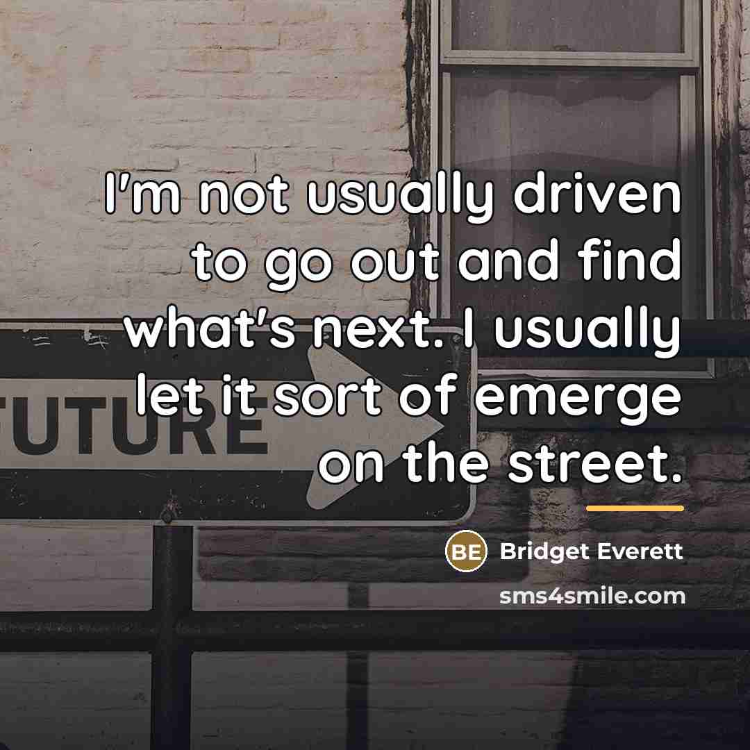 “I'm not usually driven to go out and find what's…” quote by Bridget Everett