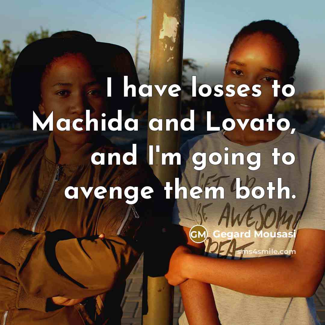 “I have losses to Machida and Lovato, and I'm going…” quote by Gegard Mousasi